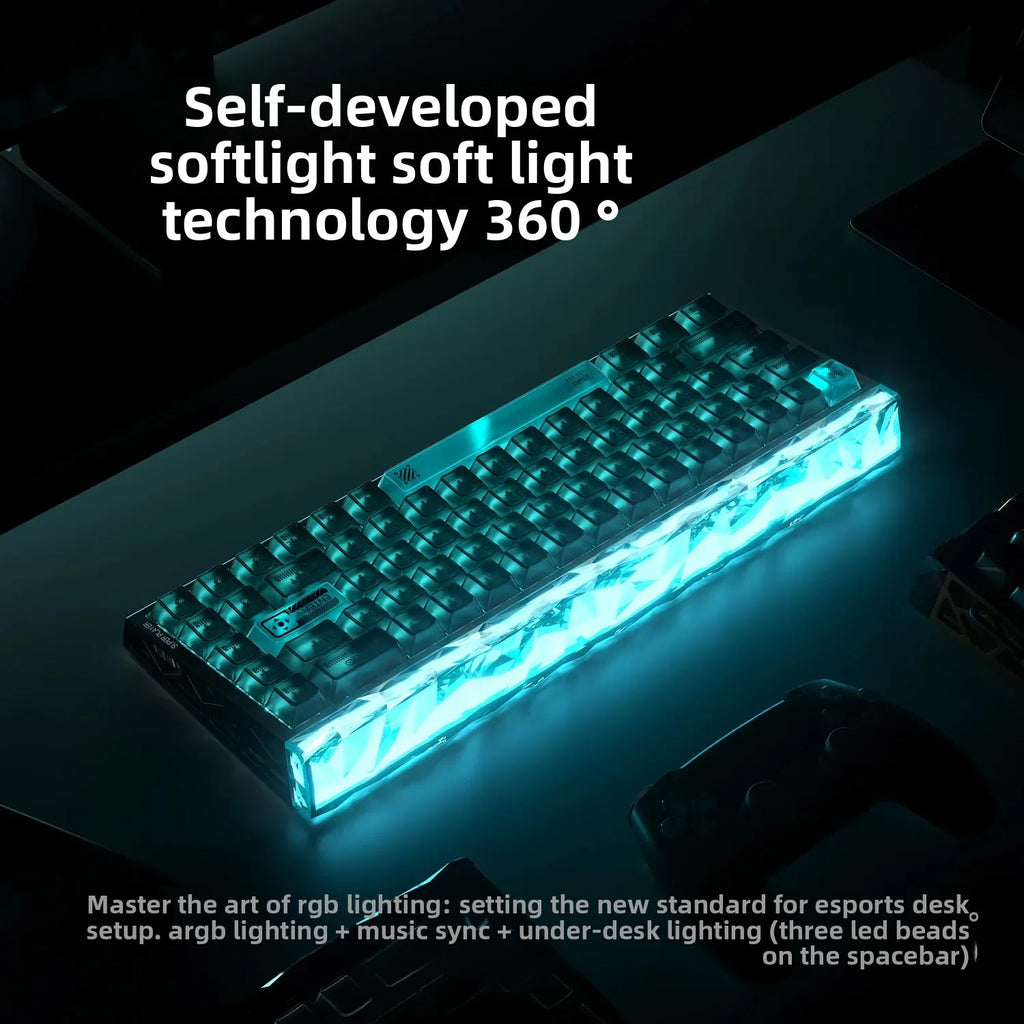 AULA HERO68 XS 68 Keys Magnetic Axis Gaming Keyboard, Three-Mode, 0.005mm Accuracy, Dual 8K, RGB Backlit for Esports Gamers